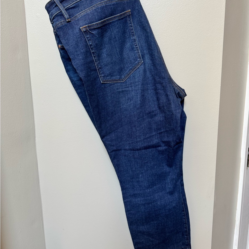 LOFT Women's Dark Blue Straight Jeans